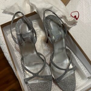 Christian Louboutin Glittering Silver Heels